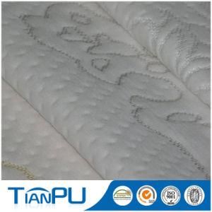 Customized Logo Jacquard Anti-Pilling 100% Polyester 260GSM Mattress Ticking Fabric