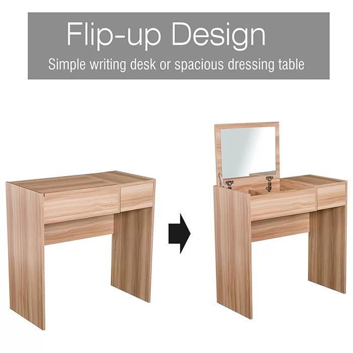 Wholesale Modern MDF Bedroom Dressing Table with Mirror (HF-WF06011)