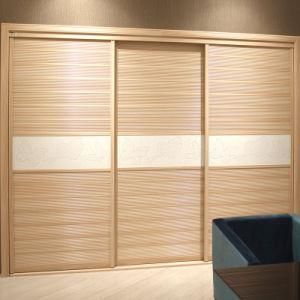 Oppein Classic Wood Grain Sliding Door Wardrobe (YG11139)