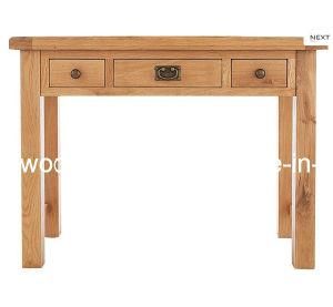 Three Drawer Oak Dressing Table