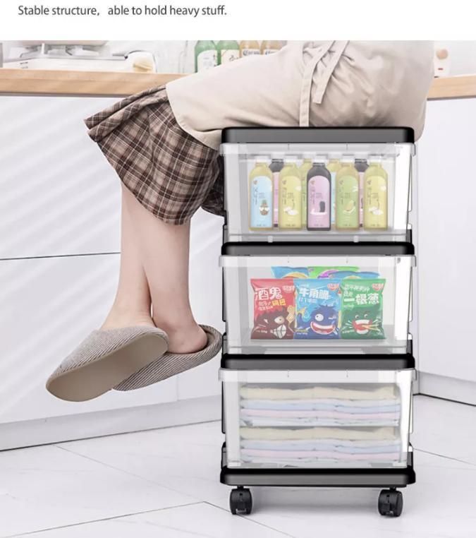 3~5 Layers Transparent Plastic Drawer Organizers
