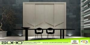 Fashion Aluminium Frame PVC Door Wardrobe