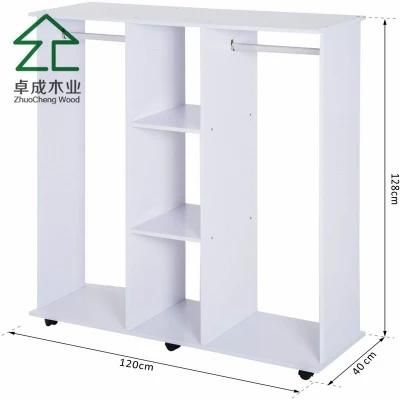 MFC Materials Easy to Move Wardrobe Without Door