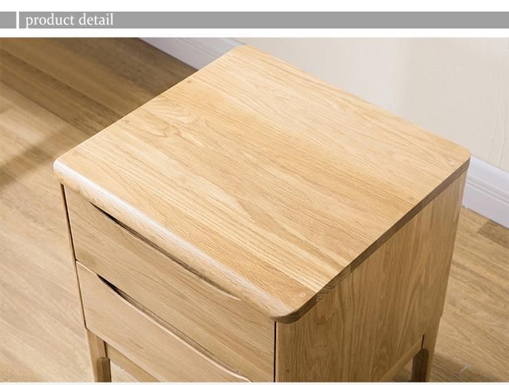 Furniture Modern Furniture Cabinet Home Furniture Bedroom Furniture Scandinavian Contemporary Modern Nordic Solid Oak Wood 2 Drawers Storage Bedside Table