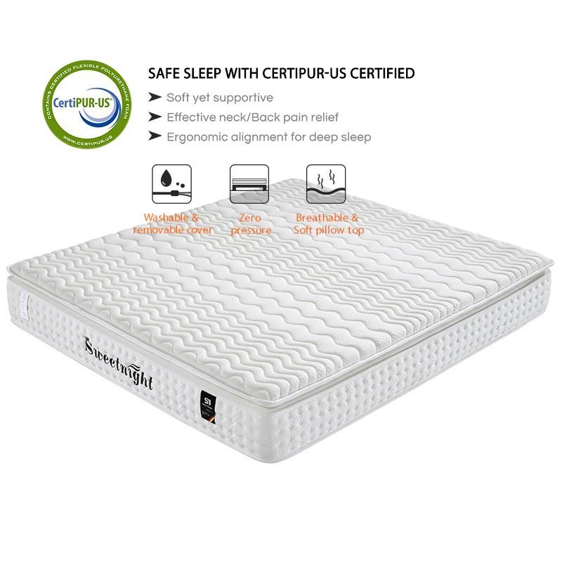 Orthopedic Hotel Mattress Top Memory Foam Rolled up Natural Latex Mattress in a Box