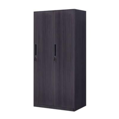 Steel Dark Wood Grain Almirah Wardrobe Multifunctional Closet Wardrobe