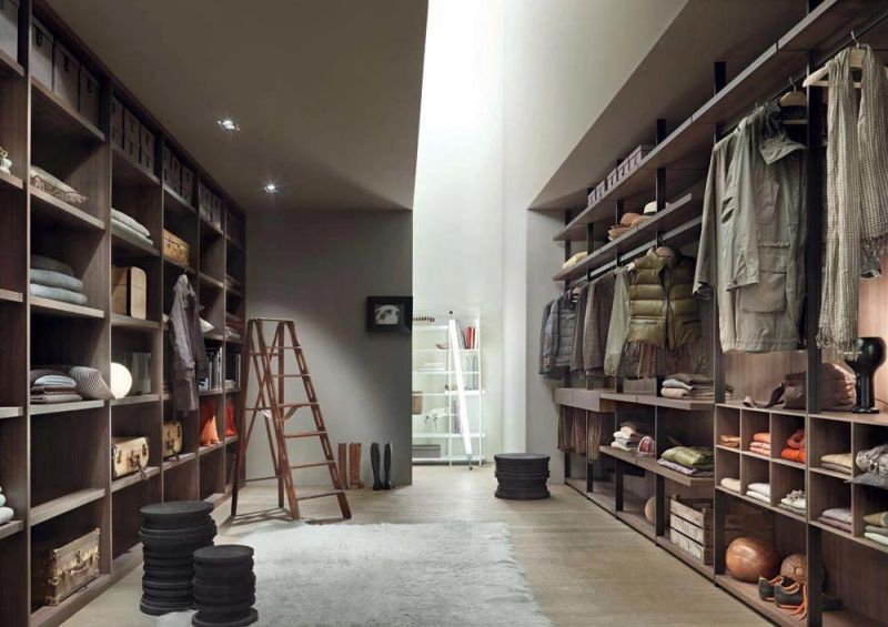 Wholesale Home Furniture Modern Free Standing Built-in Wooden Walkin Wardrobe