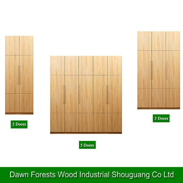 Bedroom Furniture Melamine Wood Two Door Wardrobe for Home Using