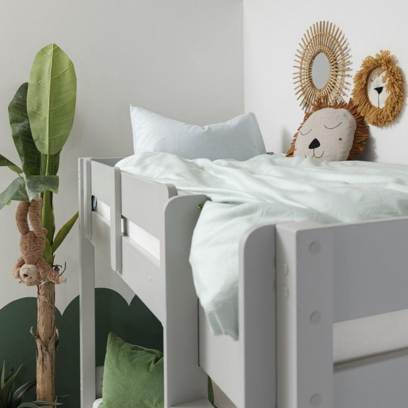 Modern Furniture Wooden Bunk Bed with Single Bed K/D Gray