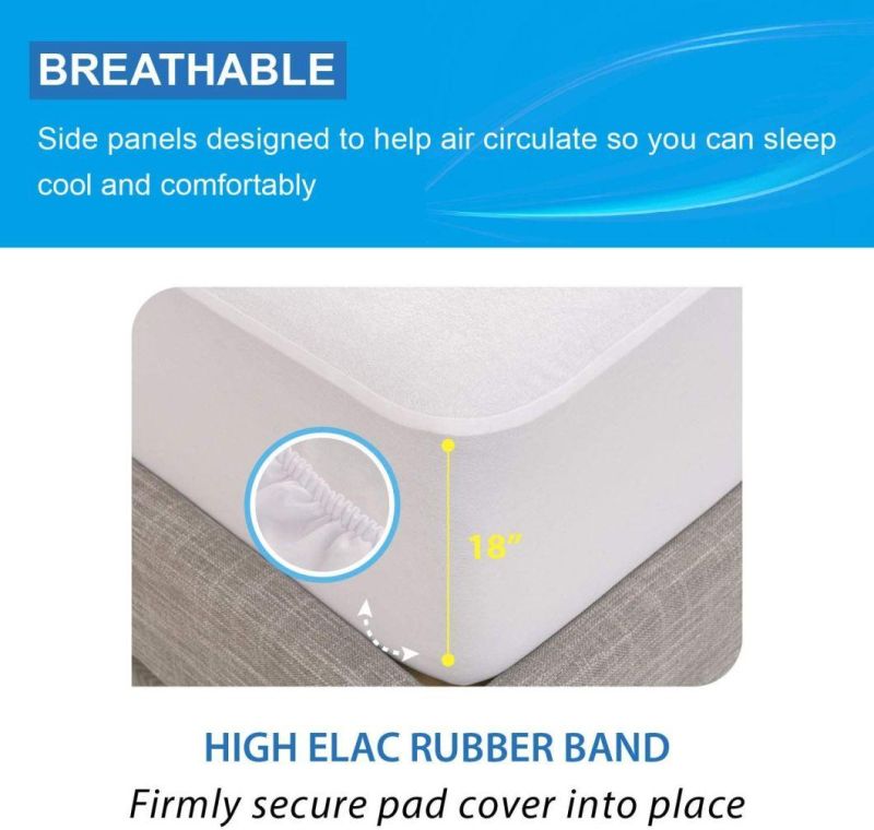 Waterproof Mattress Protector Queen Size Super Soft Breathable Mattress Pad Cover