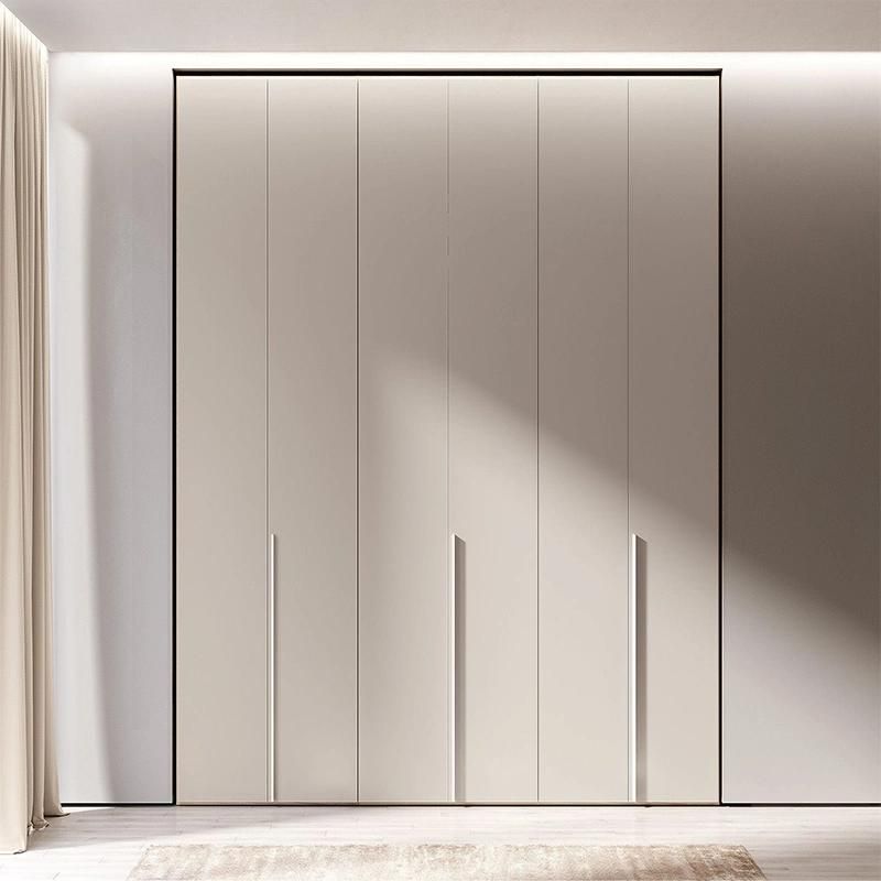 Modern Simple Style Customized White Swing Door Wardrobe