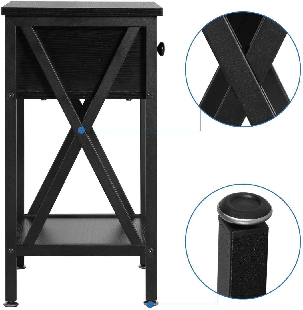 Nova X Design Farmhouse Style MDF Bedside Table Nightstands