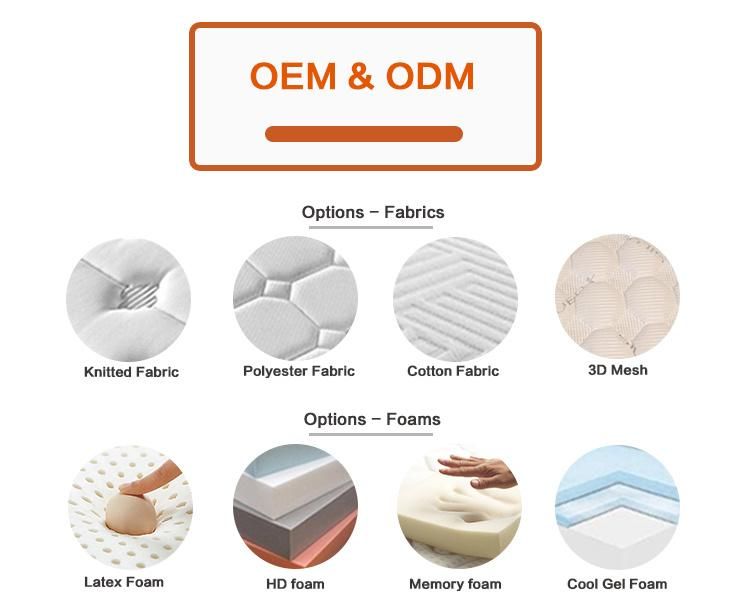 2020 New Style Popular Custom Size Roll up Bedroom Pocket Spring Memory Foam Mattress in a Box King Bed