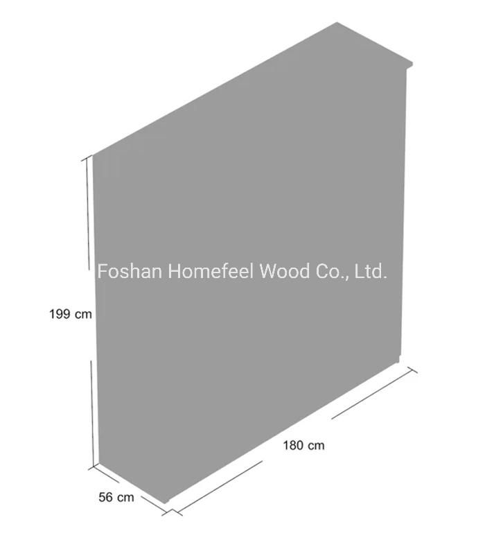 Best Selling Modern Simple Design Wood Home Furniture Bedroom Storage Wardrobe (HF-WB76)