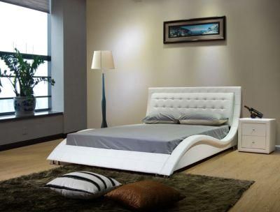 Huayang Big Ottoman Single Size Faux Leather Lighted Headboard Bed Frame with LED Light LED Bed