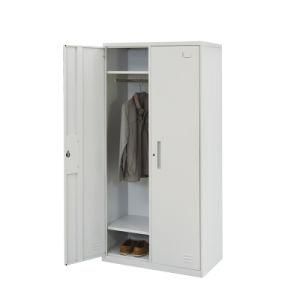 Luoyang Mingxiu 2 Swing Door Steel Wardrobe / Lockable Metal Wardrobe