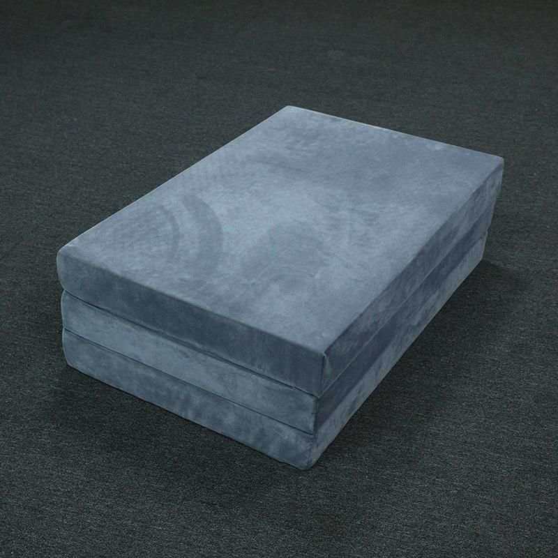 Three Folding Removable Cover Memory PU Foam Mattress Topper