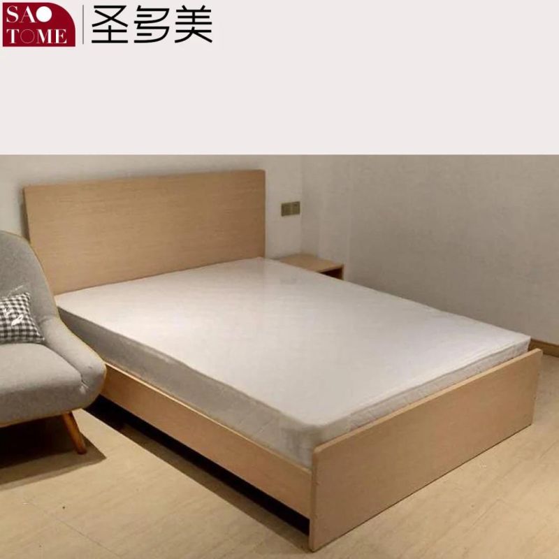 Modern Minimalist Home Apartment Furniture Board Wood Combined Bed