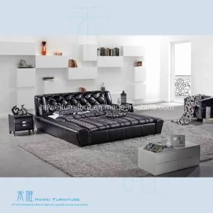 High Quality Soft Leather Bed of Bedroom Furniture (HW-K208B)