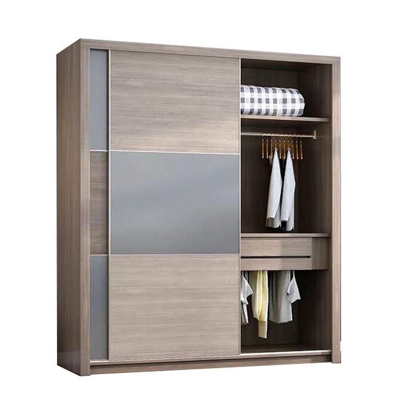 Small Apartment Simple Modern Master Bedroom Two Door Locker Combination Wardrobe