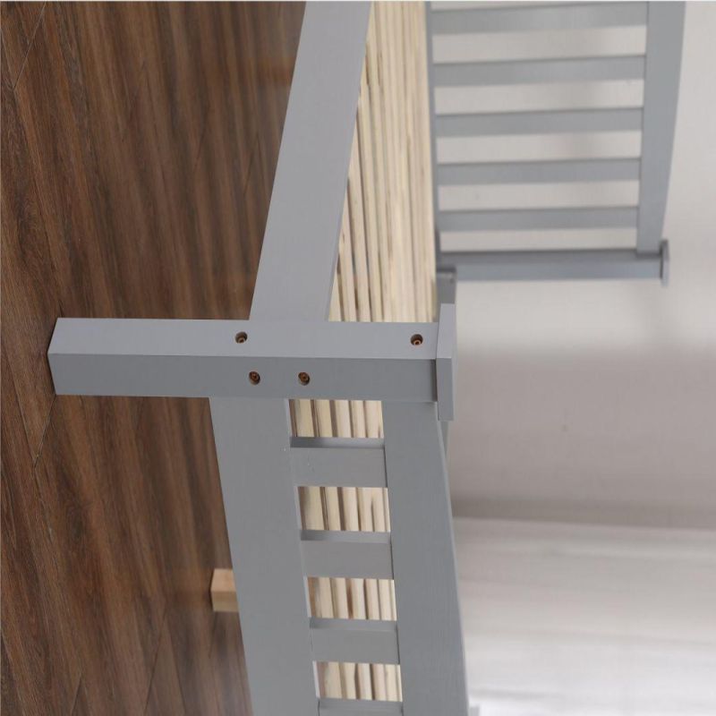 Factory Pine Solid Wood Bed Grey for Children Queen / King