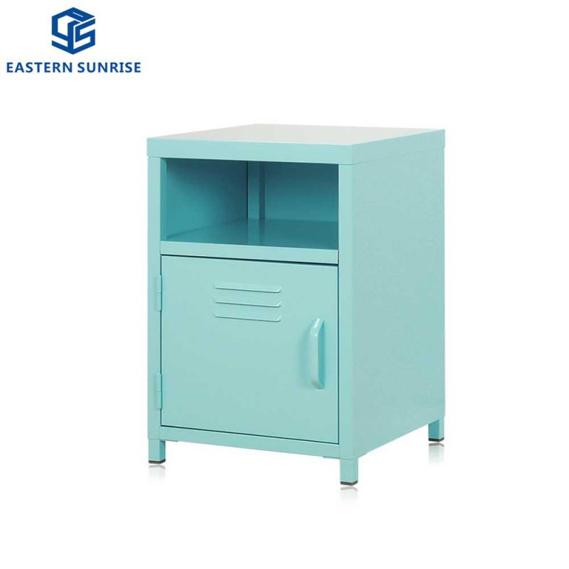 OEM&ODM Classic Unique Steel Nightstands Metal Bedside Table