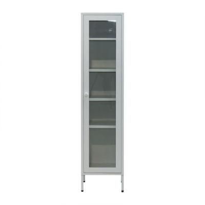 Factory Price Single Glass Door Strong Steel Cabinet Living Room