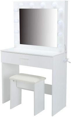 Bedroom Furniture Modern Dresser with Stools and LED Lights