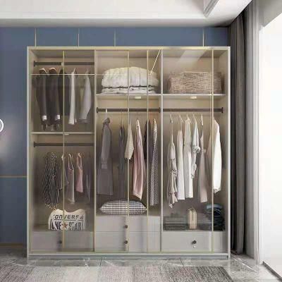 Modern Design Wood Grain Melamine Bedroom Wardrobes