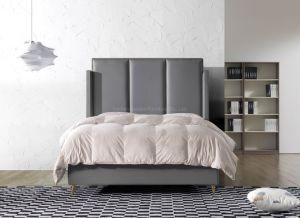 Golde Home Furniture Grey Double Leather Bed