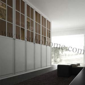 PVC Overlaid Aluminum Profile Cabinet Door for Wardrobe
