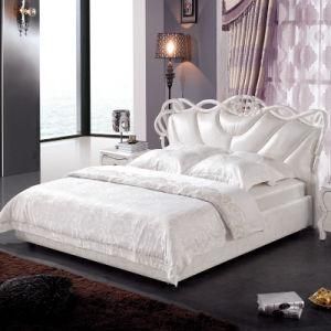 Simple Classical Leather Bed (V803)