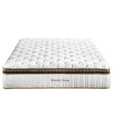Wholesale High Quality Hotel Luxury Top Queen King Size Sleep Well Sponge Spring Bed Foam Mattress for Sale Eb15-08