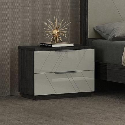Nova Black and Gray Night Tables Feature Wireless Charging