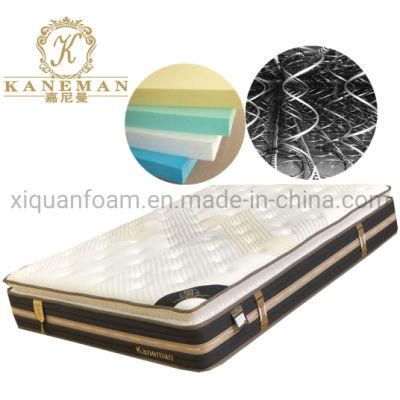 Coil Spring Mattress Pillow Top Rolled Bed Mattress 10inch Manufacturer Made