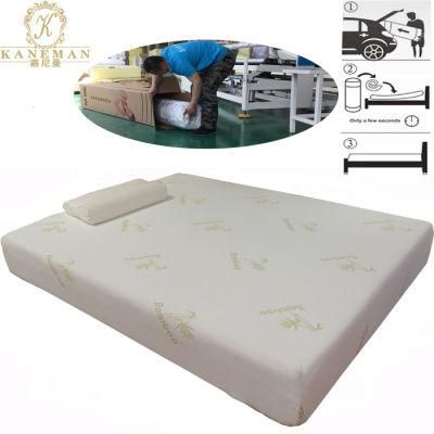 Bamboo Fabric Knitted Fabric Memory Foam Mattress Roll in a Box