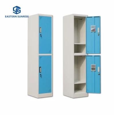 Gym Use Steel Storage Cabinet with Clothes Hanger and Shoes Shelf