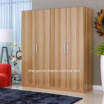 Walnut Maple White Panel Wardrobe