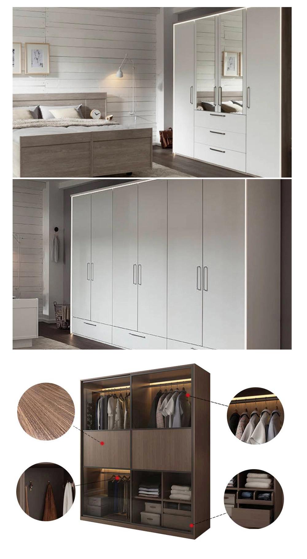 Modern High Quality Bedroom Mirror Door Wardrobe Furniture