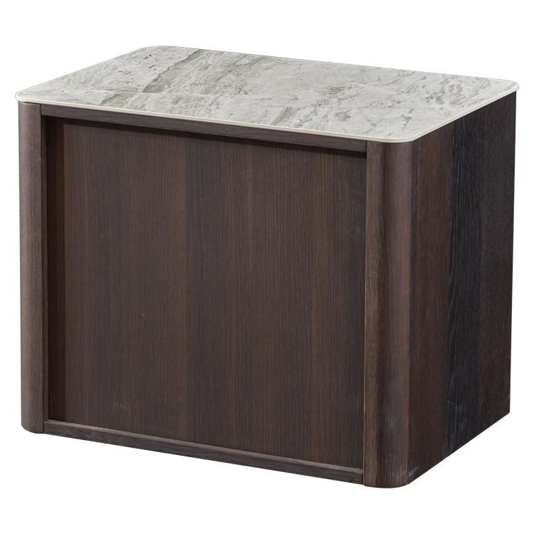 S-Ctg014 Wooden Night Stand Ceramic Top, Italian Design Night Sise Table in Home and Hotel Bedroom Set. Best Selling Modern Design Night Stand