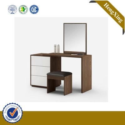 Chinese Simple Design Wooden Bedroom Furniture Set MDF Mirror Dressing Table Dresser Cabinet