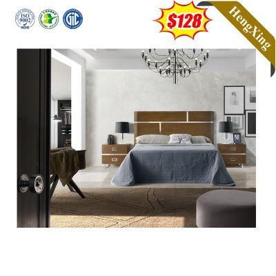 Cheap Price Modern Home Hotel Furniture Melamine Double King Bed Bedroom Set