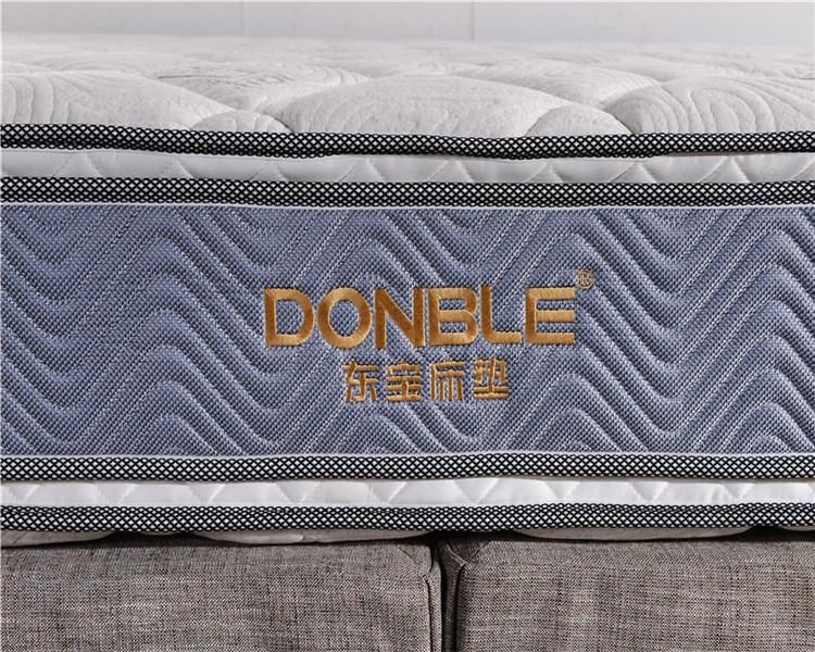 Luxury Design Hot Sale Sleep Well Home and Hotel Use Double Pillow Top Spring Mattress with Elegant Cover