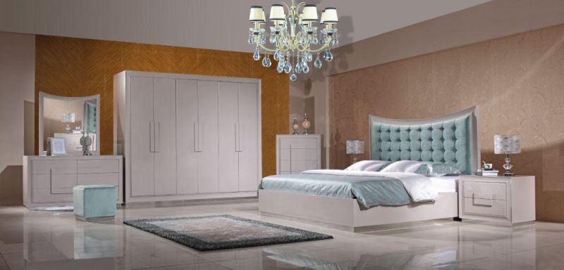 King Queen Double Single Size Luxury Wooden Headboard Bed for Bedroom