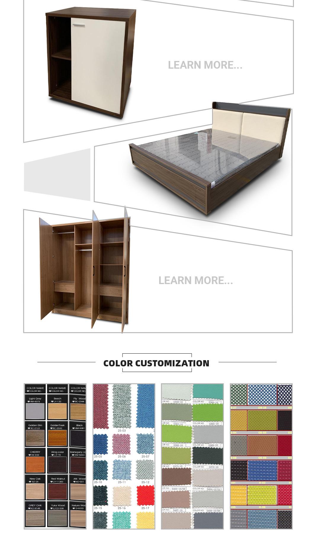 Modern Furniture 6 Doors Big Melamine Wordrobe (HX-8ND9107)