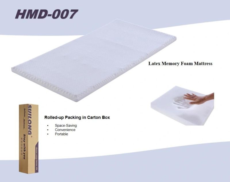 5cm Height Thin Mat Latex Memory Foam Mattress Roll up Package