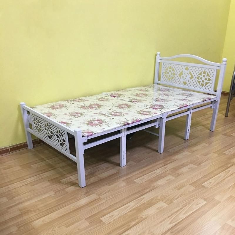 New Hot Sale Popular Plastic Metal Bedroom Furniture Folding Bed