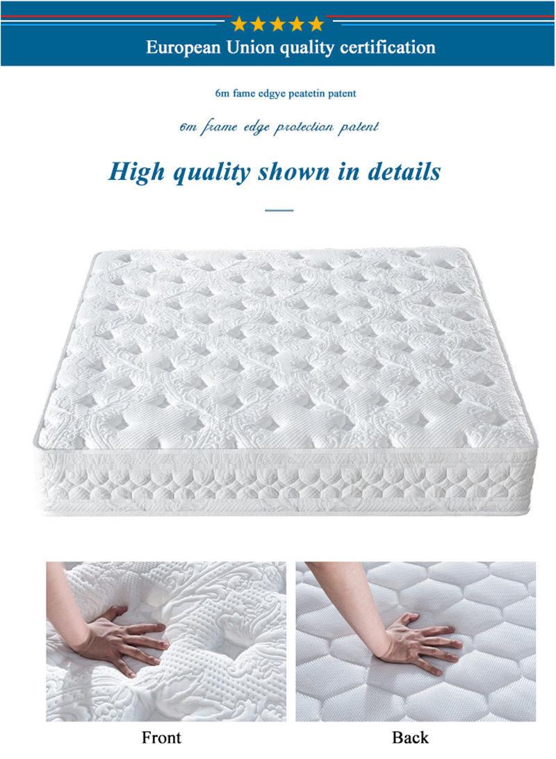 Factory Supply Luxurious Bedroom Bed Mattress 10 Inch Fiber Firm