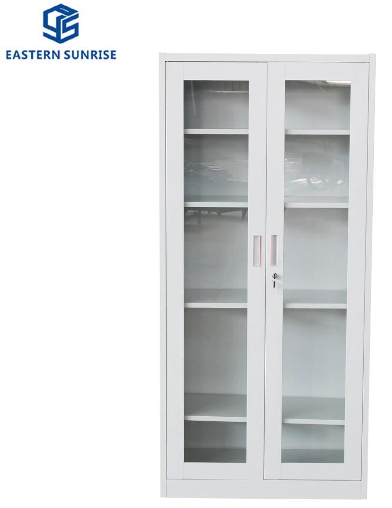 Full Glass Swing Door Storage Filing Cabinet for Office
