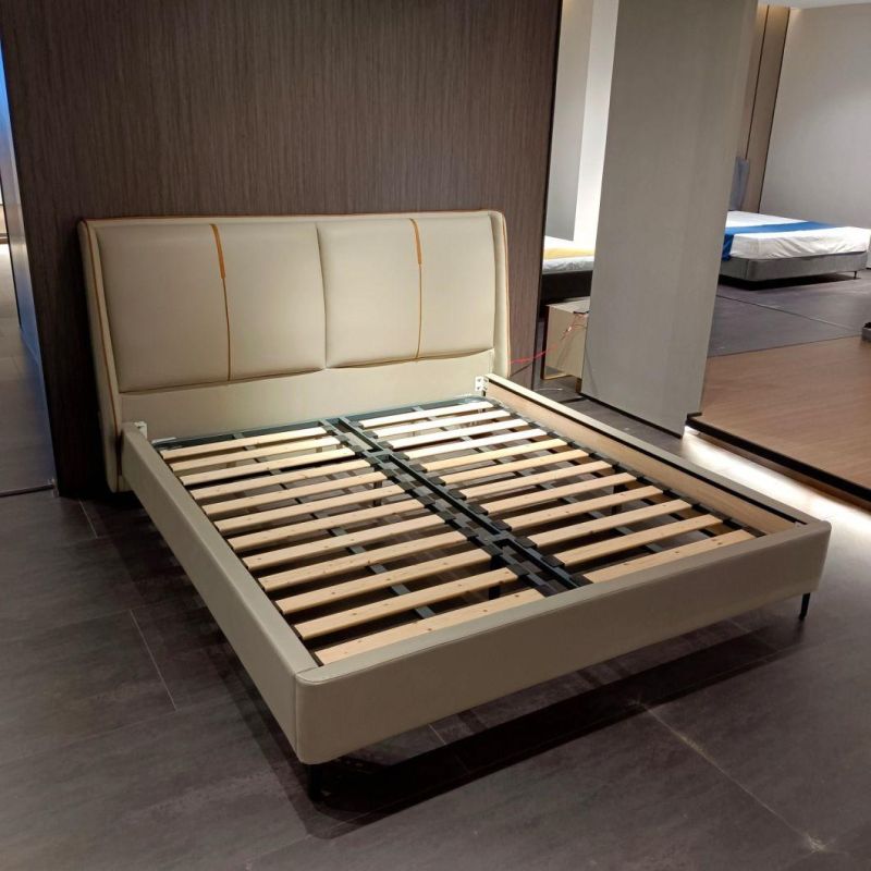 European Style Bed Durable Wooden Frame Bed Modern Design Bed